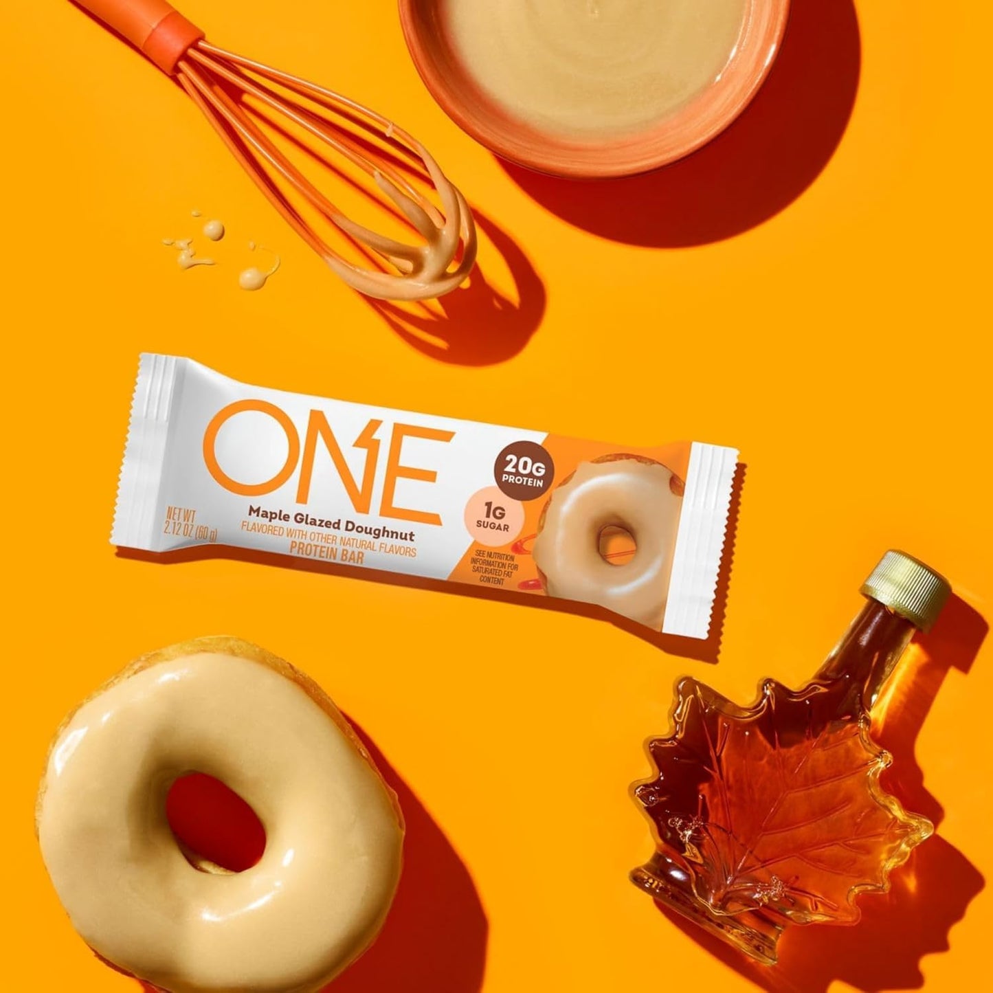 ONE Protein Bars, gluten-free, contain 20g of protein and 1g of sugar, a kitchen essential, 2.12 oz (12 bars per box) (Buy one get one free)